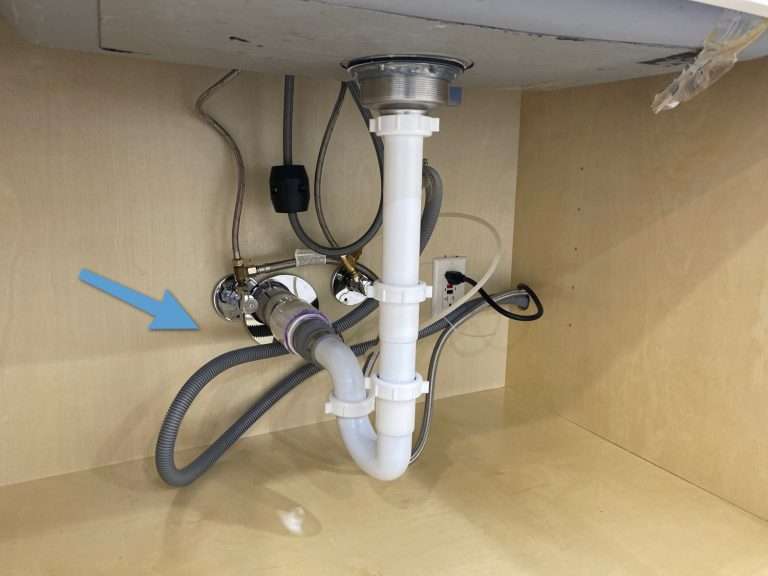 dishwasher water connection under the kitchen sink