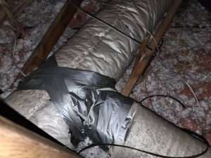 HVAC Joint Tape Is Loose In Attic