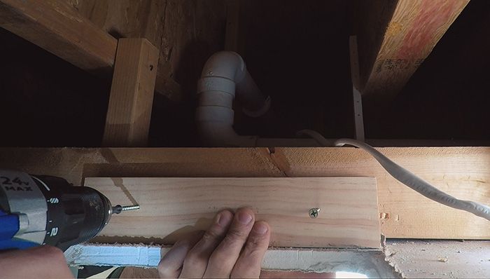 how to install a bathroom fan without attic access