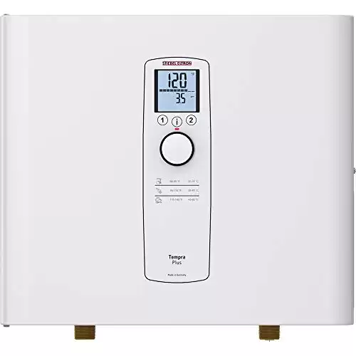 Stiebel Eltron Tankless Water Heater – Tempra 24 Plus – Electric, On Demand Hot Water, Eco, White, 20.2