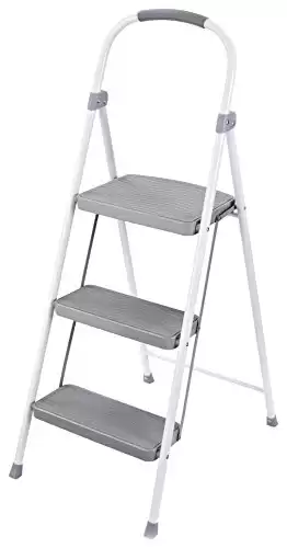 Rubbermaid RMS-3 3-Step Steel Step Stool, 225-pound Capacity, White