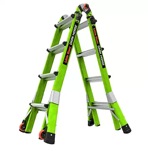 Little Giant Ladder Systems Dark Horse 2.0, M17, 17ft, Multi-Position Ladder, Fiberglass, Type 1A, 300 lbs Weight Rating, (16117-001)