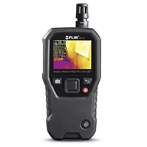FLIR MR176 - Thermal Imaging Moisture Meter - with IGM (Infrared Guided Measurement), Replaceable Hygrometer, Pin and Pinless