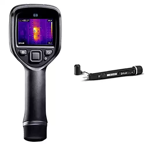 FLIR E8-XT - Handheld Infrared Camera & MR40 - Moisture Pen - with Built in 40 Lumens Flashlight