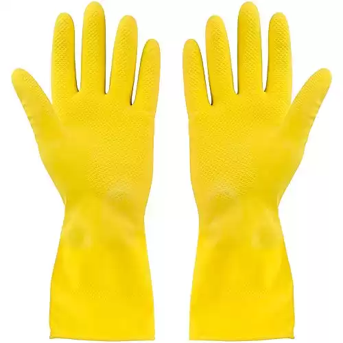 SteadMax 3 Large Pairs Yellow Cleaning Gloves