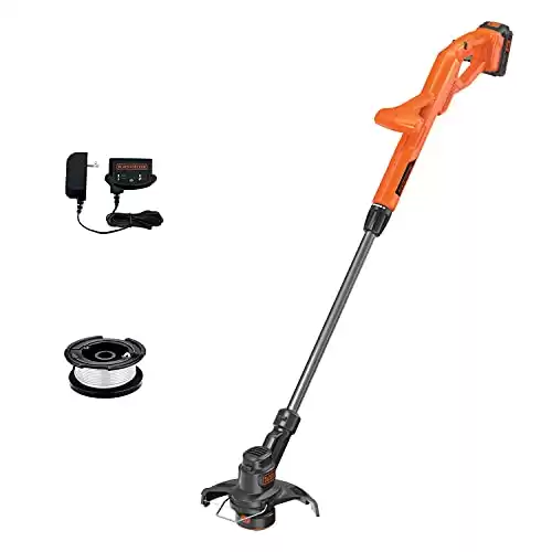 BLACK+DECKER 20V MAX String Trimmer/Edger Kit, 10-Inch (LST201)