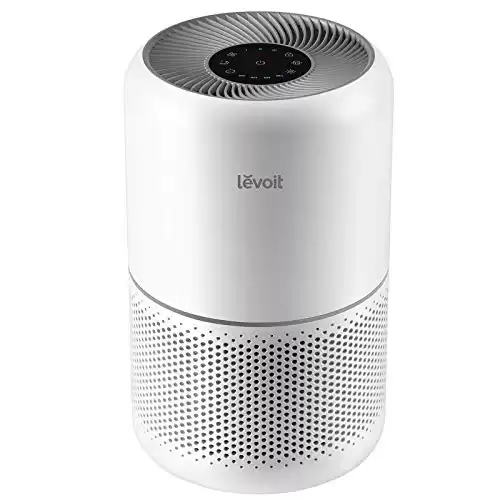 LEVOIT Air Purifier for Home Allergies Pets Hair in Bedroom, H13 True HEPA Filter, Covers Up to 1095 Sq.Foot Powered by 33W High Torque Motor, Remove 99.97% Dust Smoke, 0.3 Microns, Core 300, White