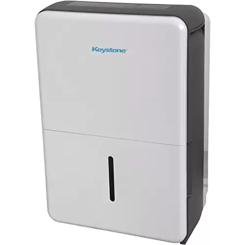 Keystone 50 Pint Energy Star Portable Dehumidifier, Moisture Removal up to 4,500 Sq.Ft., with LED Display, 24H Timer, Wheels, and Auto-Shutoff for Basement, Garage, Living Room