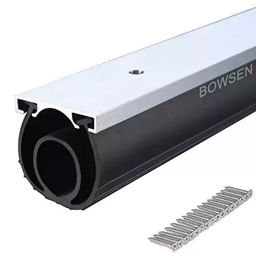 BOWSEN Heavy-Duty U+O Ring Universal Garage Door Bottom Seals Weatherstrip Rubber with Aluminum Track Retainer Kit (10FT)