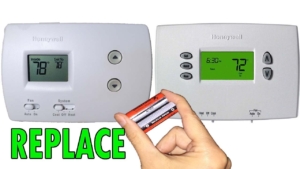 how to change the battery in a honeywell thermostat