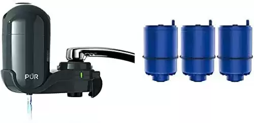 Faucet Mount Water Filter System and 4 Filters