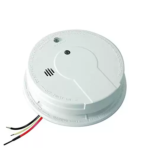 Kidde Hardwired Smoke Detector with 9-Volt Battery Backup, Photoelectric Smoke Alarm, Battery Included